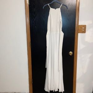 Lady white jumpsuit